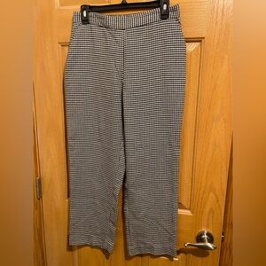 Zara Black and White Houndstooth Trousers